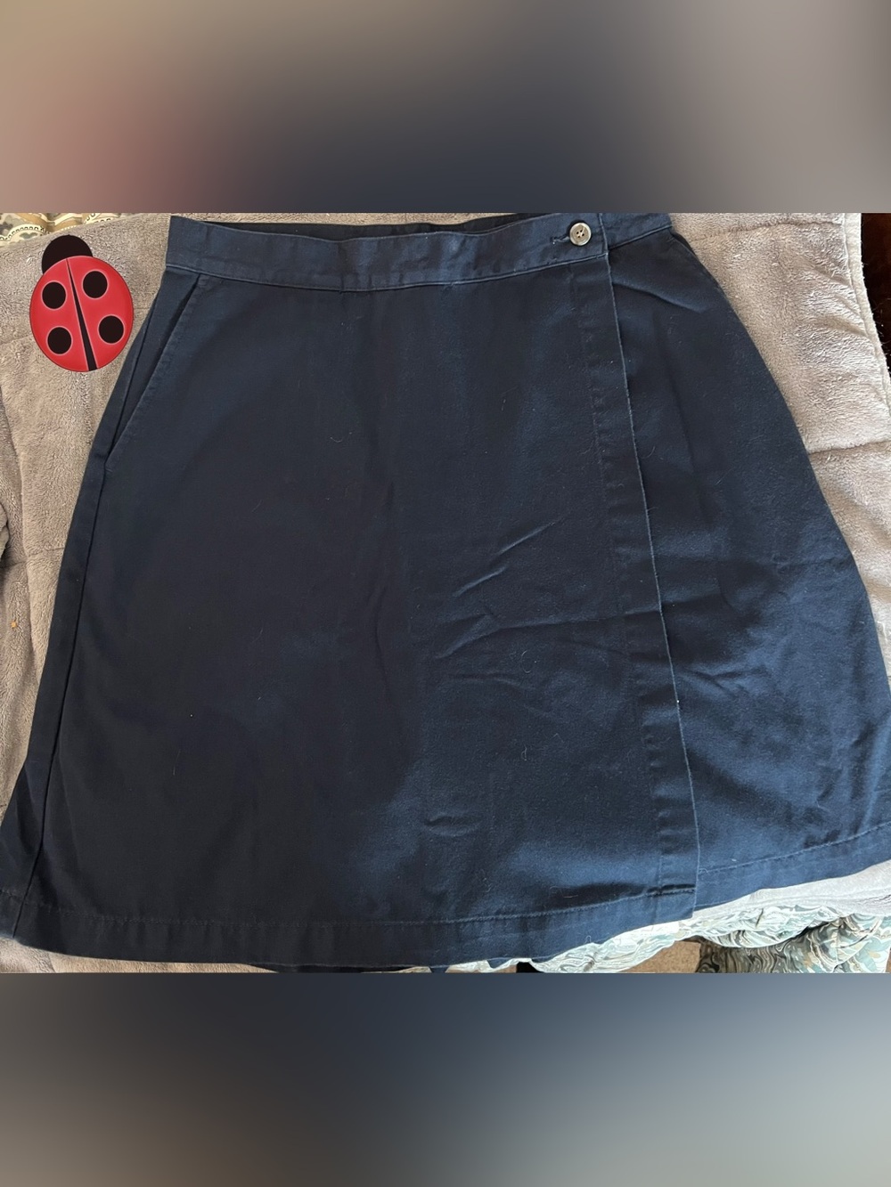 Classic Navy A-Line Wrap Skort - Women 10